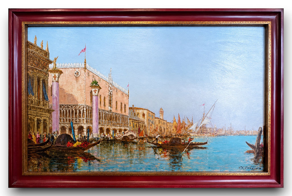 1930 BASSE. L: 50 mm / H: 40 mm, Bryté or rouge chine